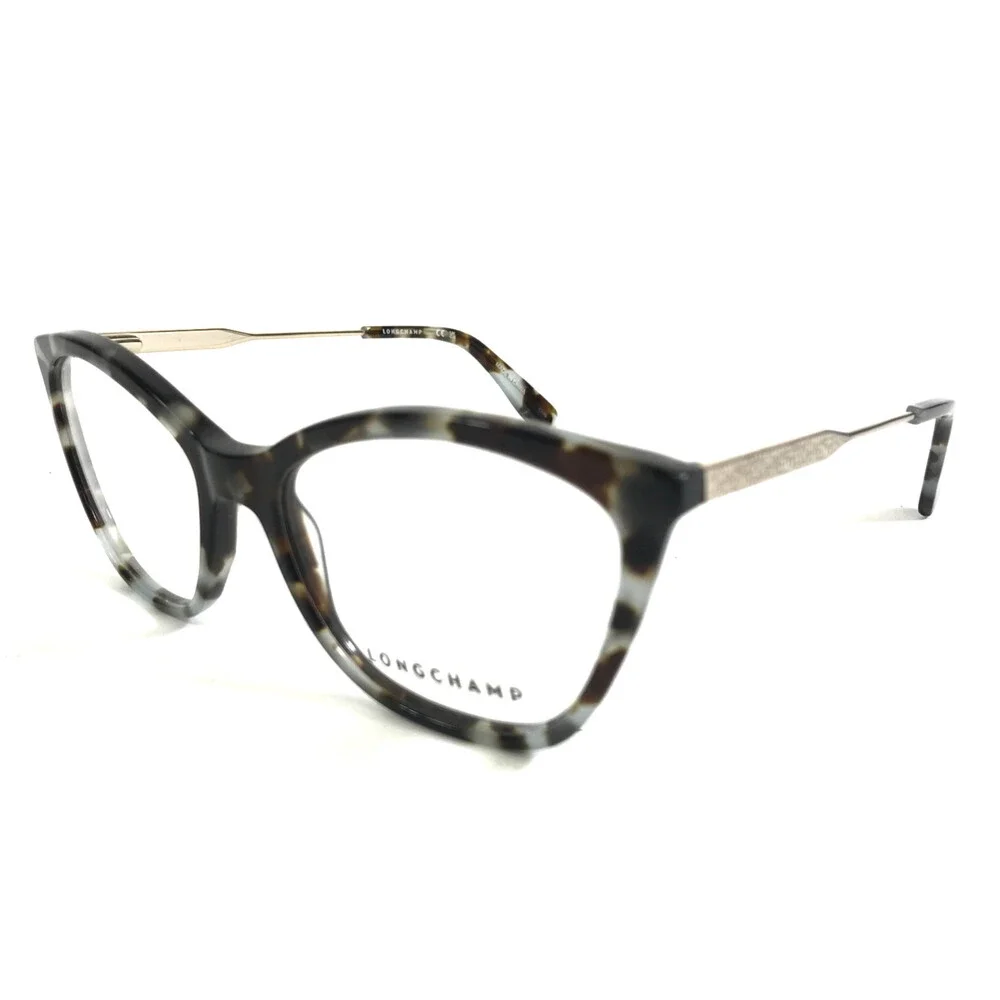 Longchamp Eyeglasses Frames LO2692 404 Gray Tortoise Gold Cat Eye 54-17-145